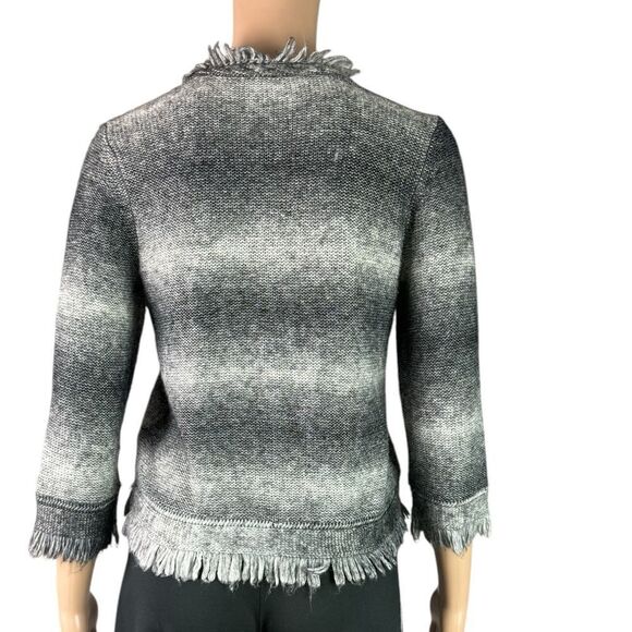 The Limited Scandal Collection Gray & Black Knit Cardigan - Picture 2 of 6